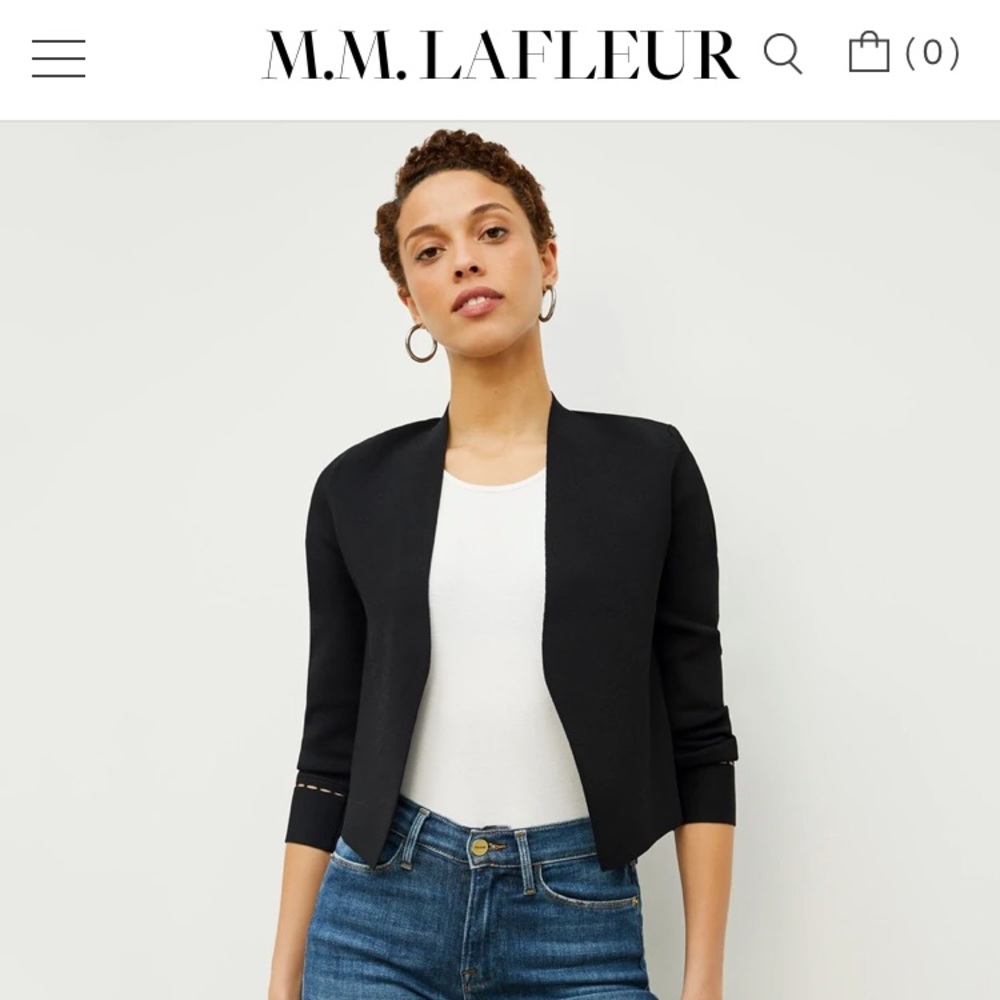 MM LaFleur Sant Ambroeus Jardigan - New without tags, black, size XL, 3/4 sleeve